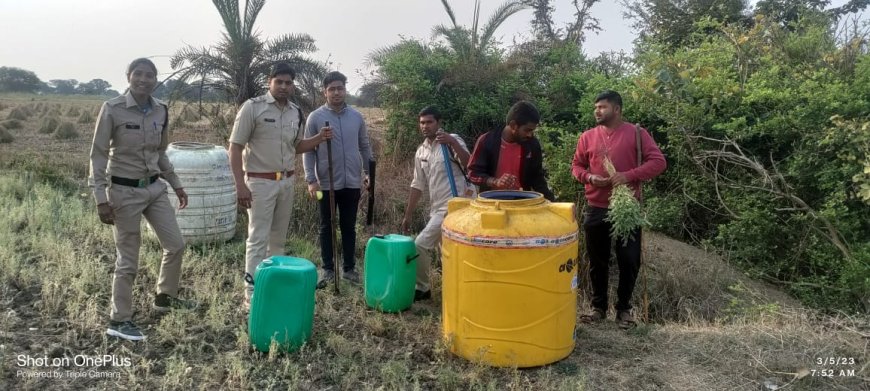 चांचौड़ा में ग्राम भानपुरा मे 2.5 लाख की 05 हजार लीटर अवेध शराब की नष्ट, मौके से 30 हजार की 200 लीटर अवैध जहरीली शराब बरामद