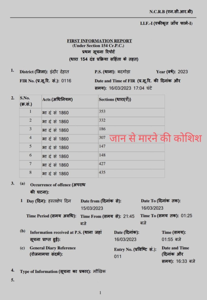 महू घटना में मृत आदिवासी युवक-युवती के परिजनों पर FIR