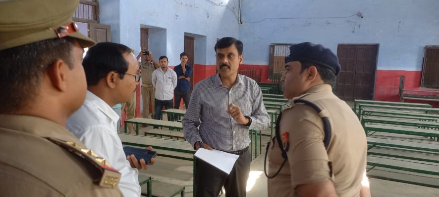 बिलग्राम में मतगणना केन्द्र का डीएम ने किया निरीक्षण