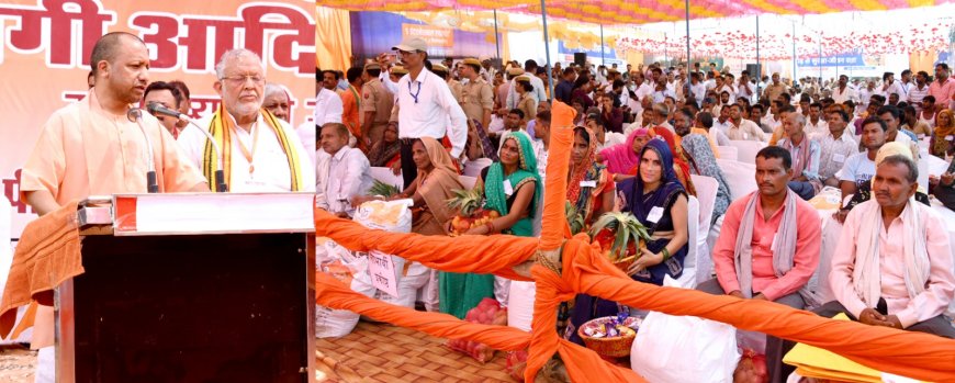 बाढ़ प्रभावित क्षेत्रों का निरीक्षण करने मिर्जापुर जनपद शाहजहांपुर पहुंचे सीएम योगी आदित्यनाथ
