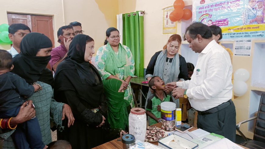 मुख्य चिकित्सा अधिकारी शाहजहांपुर ने किया सघन मिशन इन्द्रधनुष 5.0 के द्वितीय चरण की शुरुआत