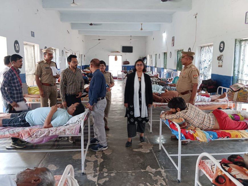 अपर जिला जज/सचिव द्वारा जिला कारागार का किया गया आकस्मिक निरीक्षण