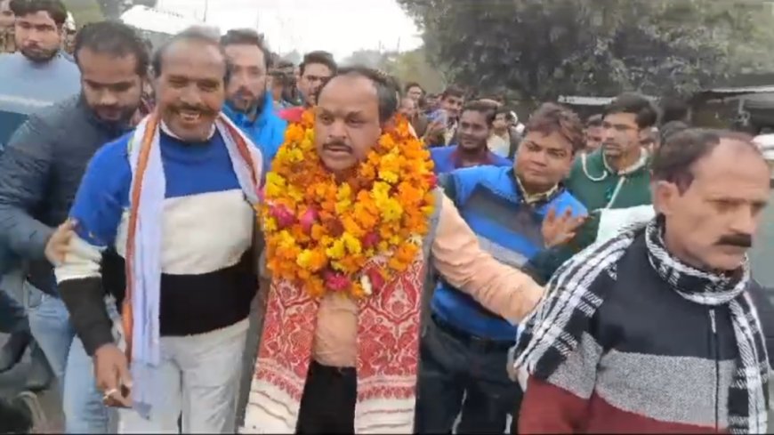 अनिल पांडे भाजपा नगर अध्यक्ष नियुक्त, हुआ भव्य स्वागत