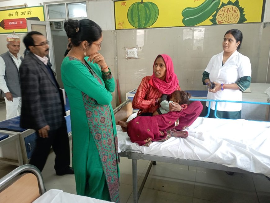हरदोई: मुख्य विकास अधिकारी ने एनआरसी सेंटर का किया औचक निरीक्षण