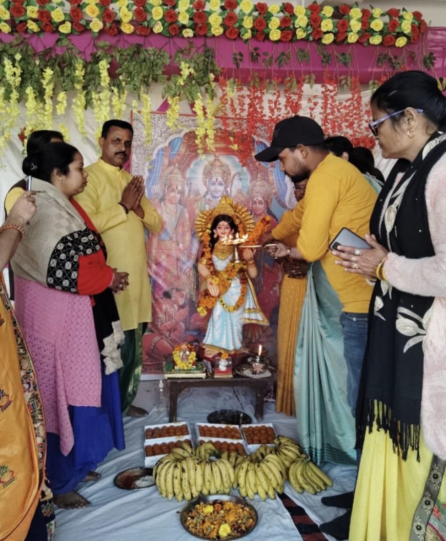 दिव्यांग और जरूरतमंद बच्चों के बीच मनाया बसंत पंचमी का पर्व