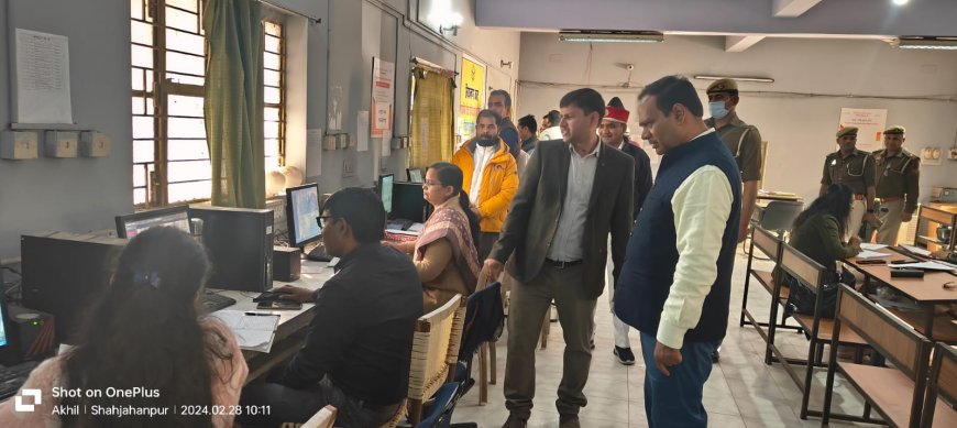 जिलाधिकारी ने परीक्षा केंद्रों एवं कंट्रोल रूम का आकस्मिक निरीक्षण कर देखी व्यवस्थाएं