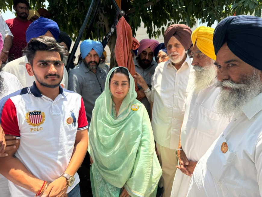 आम आदमी पार्टी द्वारा किसानों से 326 करोड़ रूपये वसूलने के निर्देश देना निंदनीय: बीबा हरसिमरत कौर बादल