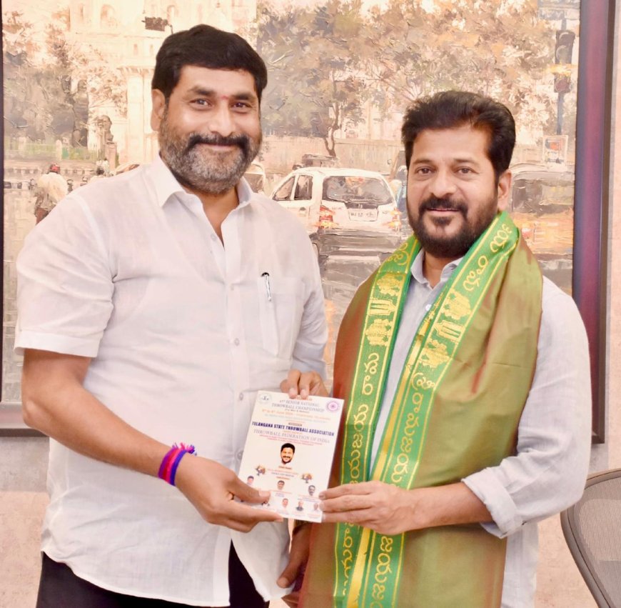 TG Throwball Association President/Organizing Chairman Dr Srirangam invited CM Revanth