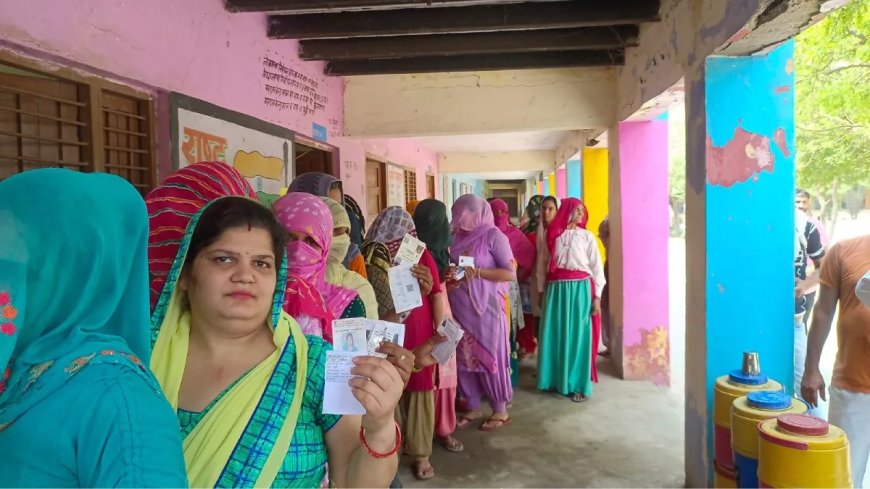हरियाणा में दोपहर एक बजे तक 31.9% मतदान
