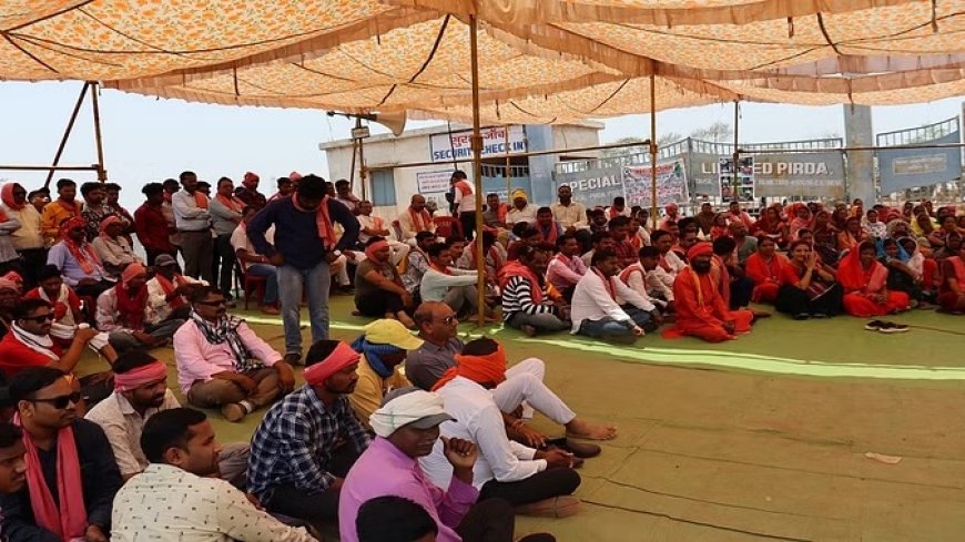 बेमेतरा ब्लास्ट: फैक्टरी के सामने फिर शुरु धरना प्रदर्शन