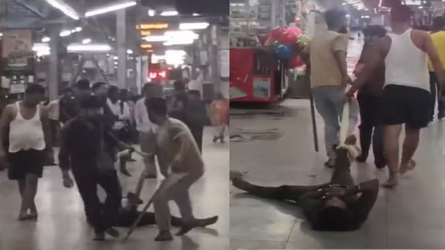 रायपुर में बिस्किट चोरी करना युवक को पड़ा भारी: प्लेटफॉर्म में की जमकर पिटाई, फिर पैर को कपड़े से बांधकर घसीटा