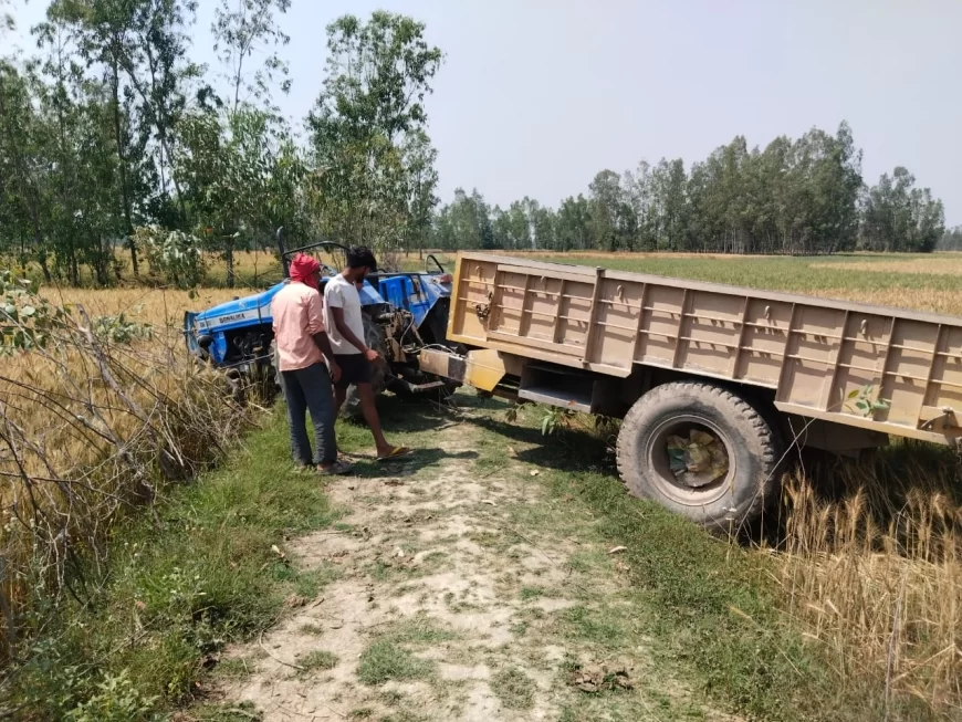 अनियंत्रित टैक्टर ट्रॉली से नीचे गिरे चालक की मौत