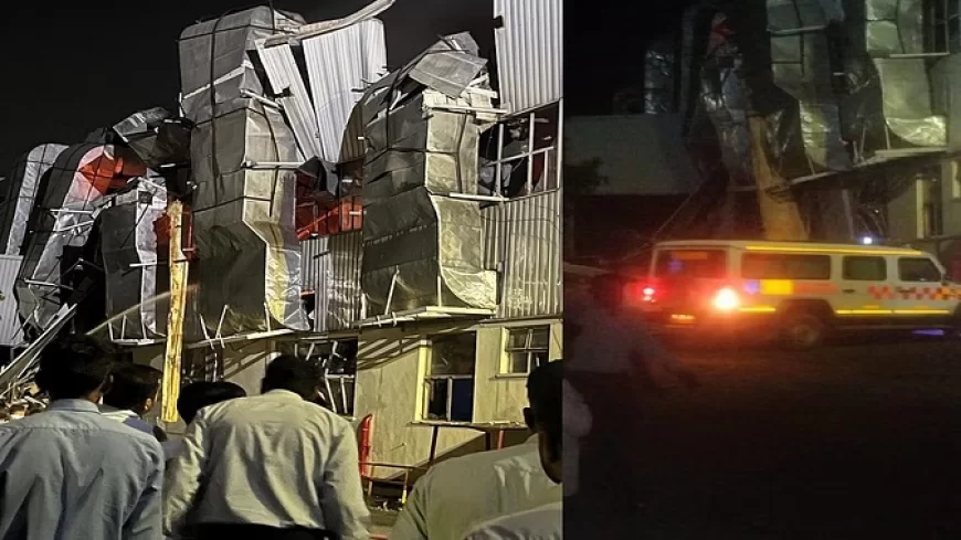 रेवाड़ी में NH 48 पर मोटर वाहन कंपनी में हादसा: शॉर्ट सर्किट होने से हुआ ब्लास्ट, चार श्रमिक घायल