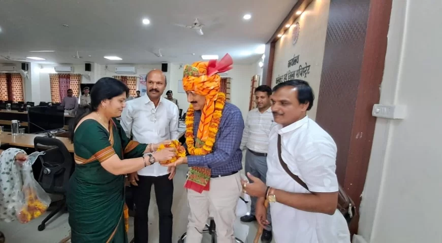 केंद्रीय मानव अधिकार सुरक्षा संगठन ने कलेक्टर का किया स्वागत