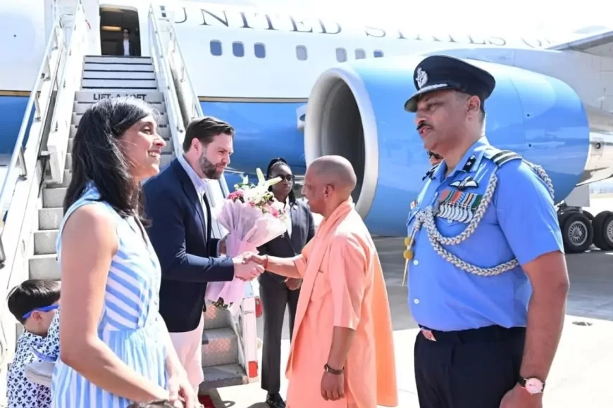 जयपुर से आगरा पहुंचे अमेरिकी उपराष्ट्रपति वेंस, सीएम योगी ने किया स्वागत