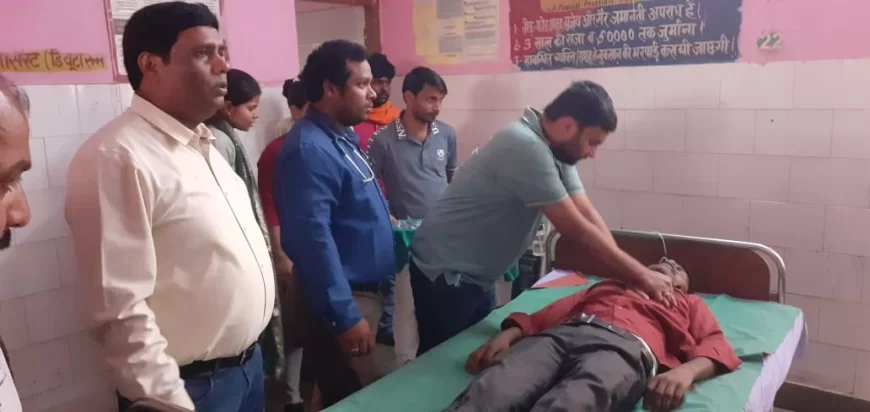 सामु० स्वा० केन्द्र में मॉक ड्रिल आयोजन कर आपात चिकित्सा व्यवस्था का किया गया परीक्षण, दिखाए गए घायलों का त्वरित उपचार कर डाक्टरों की टीम ने दिखाया इमरजेंसी ट्रीटमेंट का तरीका