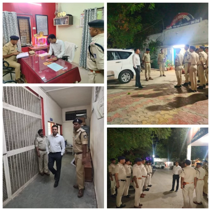 देहात क्षेत्र भ्रमण पर निकले पुलिस अधीक्षक श्री सोनी, चांचौडा, कुंभराज व मृगवास थानों का किया आकस्मिक निरीक्षण