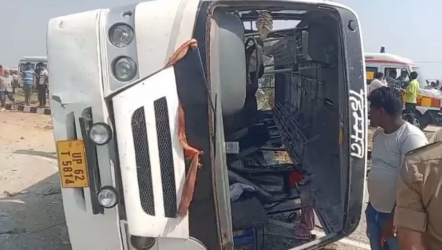 यात्रियों से भरी बस पलटी, पांच लोगों की मौत, 15 घायल, पांच की हालत गंभीर; सीएम ने जताया शोक