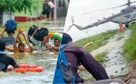 पूर्वोत्तर भारत में बाढ़ का कहर: राज्यों में भूस्खलन से तबाही, अब तक चार लाख से अधिक लोग प्रभावित; 20+ मौतें