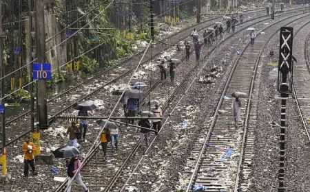 मुंबई में लगातार बारिश से निचले इलाकों में भरा पानी, लोकल ट्रेनों और मेट्रो सेवाओं पर असर