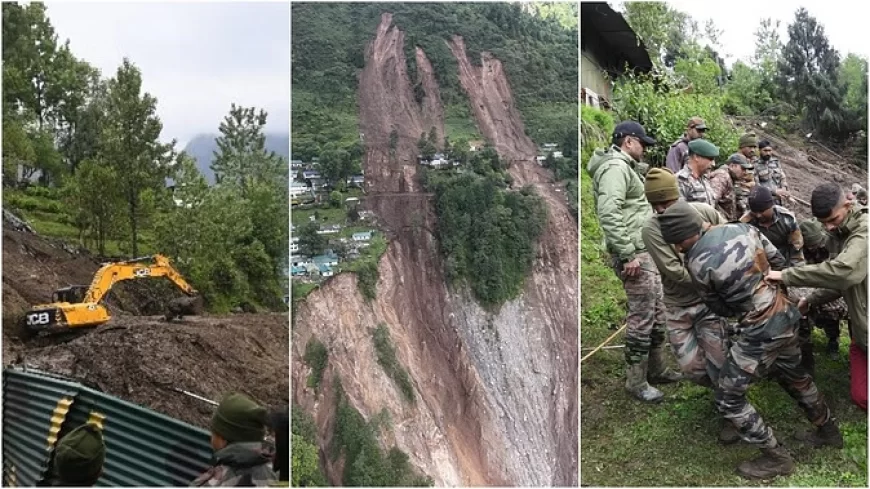 उत्तरी सिक्किम में भूस्खलन: सैन्य शिविर चपेट में आया; तीन शव बरामद, चार को बचाया गया, छह कर्मियों की तलाश जारी