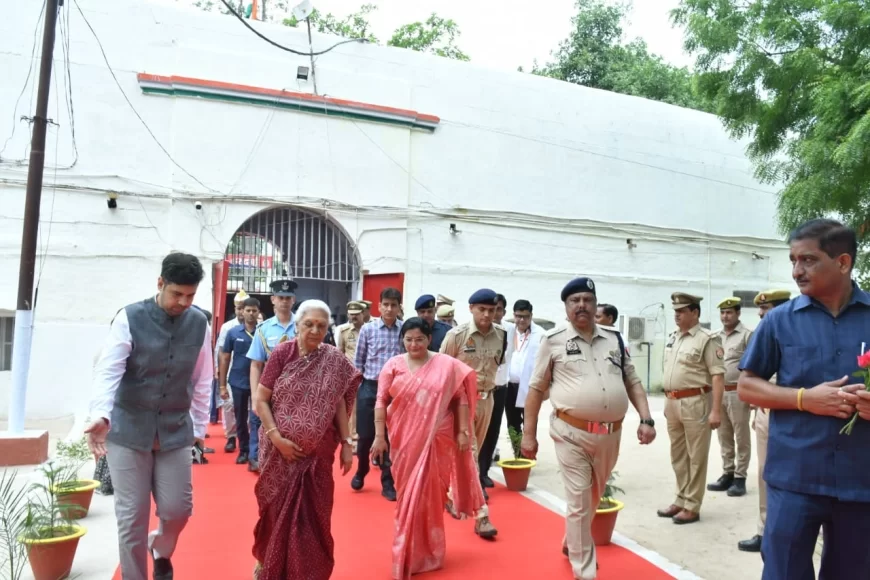 राज्यपाल महोदया ने किया महिला बैरक का निरीक्षण व आँगनबाड़ी केंद्रों को किट वितरण