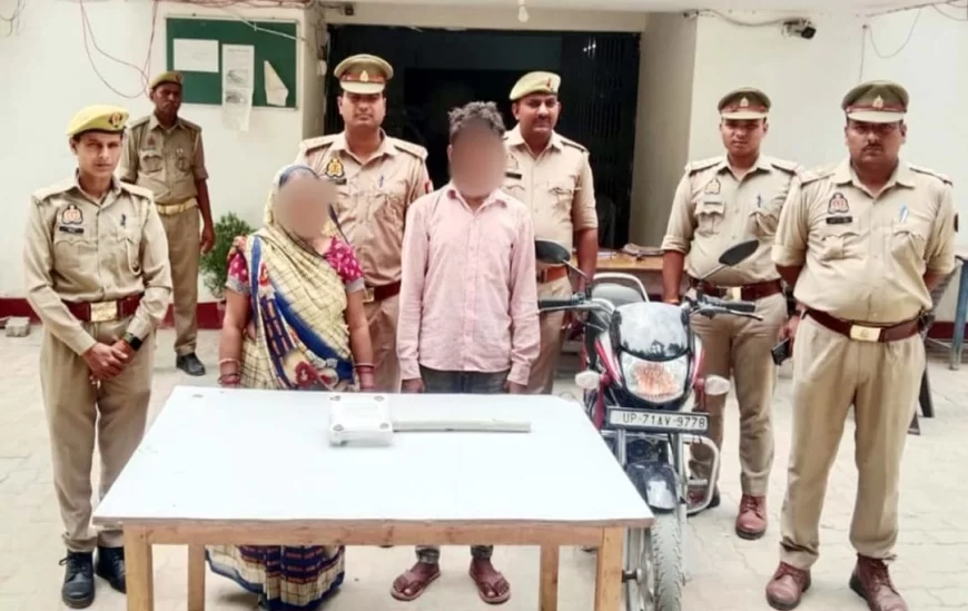 रामगंगा नहर में मिली अज्ञात महिला के शव का खुलासा, अवैध संबंधों के शक में मां-बेटे ने उतारा था मौत के घाट, हत्यारे मां-बेटा गिरफ्तार, आलाकत्ल भी बरामद