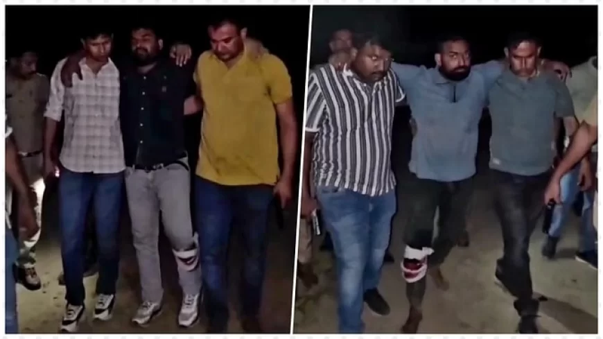 अंबेहटा-नूरपुर मार्ग पर हुई मुठभेड़, दो हिस्ट्रीशीटर गोली लगने से घायल, तीन बदमाश फरार