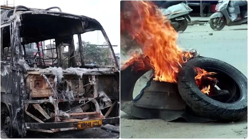 मणिपुर में अराम्बाई तेंगगोल के सदस्य की गिरफ्तारी पर जमकर बवाल; कई इलाकों में हिंसा, निषेधाज्ञा लागू