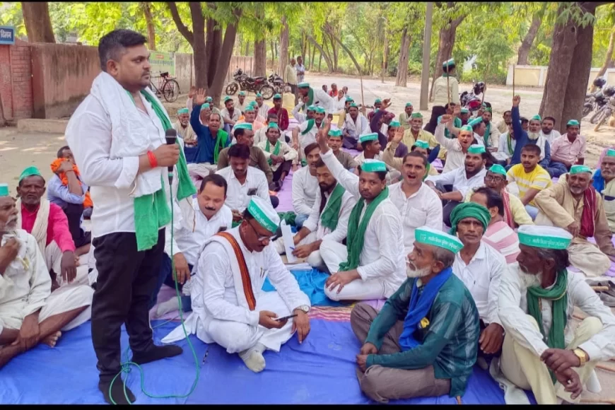मांगे पूरी न होने पर भाकियू राष्ट्रीयतावादी ने दिया धरना, जुलूस की शक्ल में कलेक्ट्रेट पहुंचकर सौंपा ज्ञापन, एडीएम ने एक सप्ताह का दिया समय, अनिश्चितकालीन धरना समाप्त