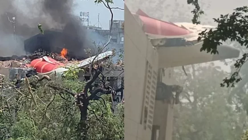 एयर इंडिया प्लेन क्रैश से हाहाकार, अहमदाबाद में बिछीं लाशें