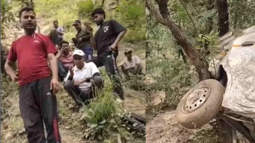 गुमता टनोली तोक के पास हादसा, खाई में गिरी कार, थराली के दो लोगों की मौके पर मौत