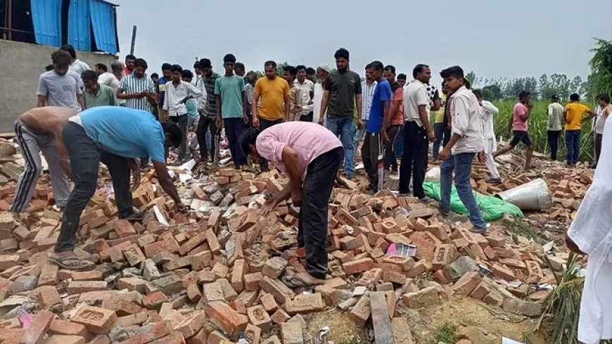 अमरोहा की पटाखा फैक्टरी में धमाका, चार महिला श्रमिकों की माैत... छह जख्मी