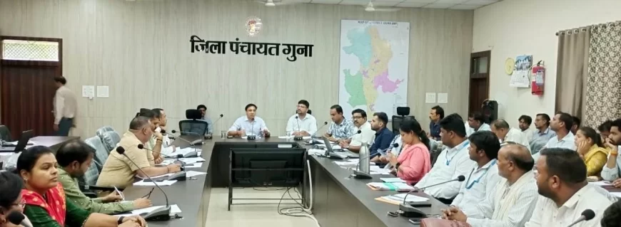 सीईओ जिला पंचायत श्री दुबे ने की विभागीय योजनाओं की समीक्षा