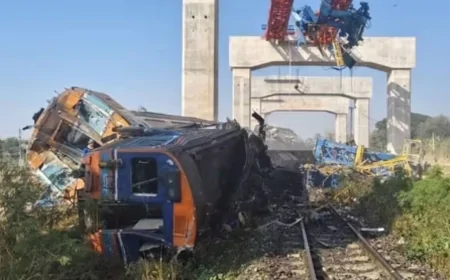 थाईलैंड में भीषण रेल हादसा, क्रेन गिरने से ट्रेन पटरी से उतरी; 22 की मौत, 30 से अधिक घायल