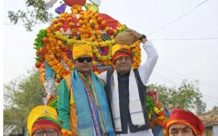 Veerabhadra Rath Yatra Celebrated with Grandeur at Vangara; Prabhakar Rao, P.V.’s Son Leads Procession