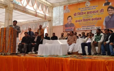 आबकारी राज्य मंत्री नितिन अग्रवाल ने जरुरत मंदों को कंबल वितरित कर सर्दी में पहुचाई राहत