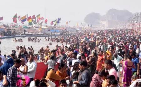 अचला सप्तमी पर प्रयागराज में आस्था का सैलाब, 40–50 लाख श्रद्धालुओं के स्नान का अनुमान; मेला क्षेत्र नो व्हीकल जोन