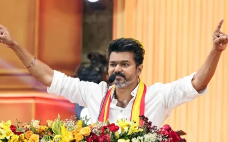 ‘यह चुनाव नहीं, लोकतांत्रिक जंग’: TVK नेता विजय थलापति ने साधा डीएमके, बीजेपी और AIADMK पर निशाना