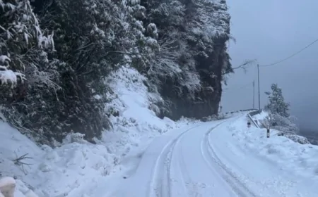 उत्तराखंड में मौसम बिगड़ा: मसूरी में बर्फबारी, यमुनोत्री हाईवे बंद, तेज बारिश और हिमस्खलन की चेतावनी जारी