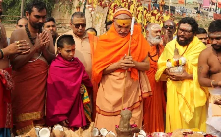 माघ मेला क्षेत्र से शंकराचार्य अविमुक्तेश्वरानंद सरस्वती का बिना स्नान प्रस्थान