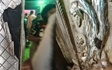 बांके बिहारी मंदिर में उखड़ी चांदी की परत पर मचा हड़कंप, कमेटी ने दी सफाई