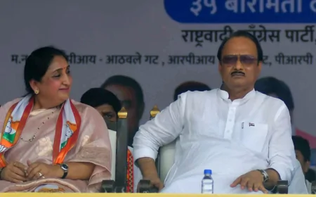 बेटे पार्थ के साथ मुंबई पहुंचीं सुनेत्रा पवार, आज ले सकती हैं महाराष्ट्र की पहली महिला उप मुख्यमंत्री पद की शपथ