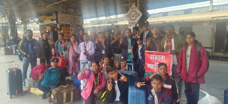 प्रथम राष्ट्रीय रोवर रेंजर जंबूरी छत्तीसगढ़ से स्काउट गाइड रोवर रेंजर संभाग ग्वालियर दल सकुशल लोटा