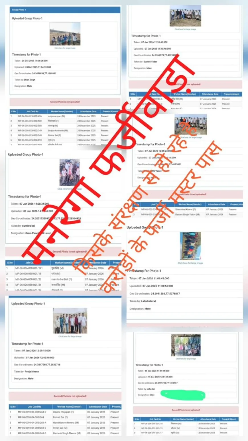 गुना में मनरेगा की वीबी-जी-राम-जी योजना में बड़े फर्जीवाड़े के आरोप, अधिकारियों की मिलीभगत पर सवाल