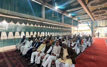 गुना में भाजपा ने बड़ी डिजिटल स्क्रीन पर बजट का किया प्रस्तुतिकरण, कार्यकर्ताओं की रही भारी उपस्थिति