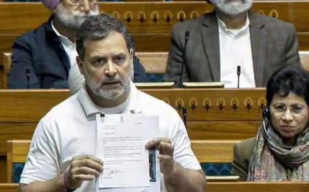 राहुल गांधी का ओम बिरला को पत्र: सरकार के दबाव में बोलने से रोका गया, यह लोकतंत्र पर काला धब्बा