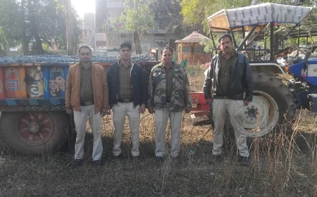 खनिज के अवैध परिवहन के खिलाफ कार्रवाई जारी, 01 ट्रैक्टर-ट्राली जब्त