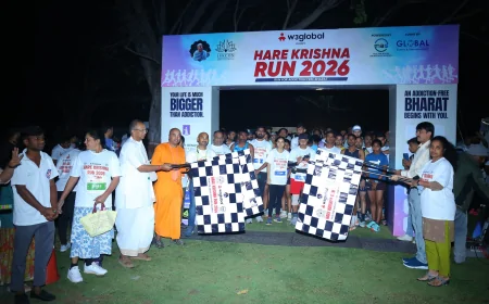 ISKCON Hyderabad Organizes Hare Krishna Run 2026 to Promote Addiction-Free Bhara