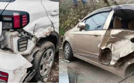 सुबह-सुबह श्रीनगर में अनियंत्रित का कहर, कई गाड़ियों को टक्कर मारकर चालक फरार